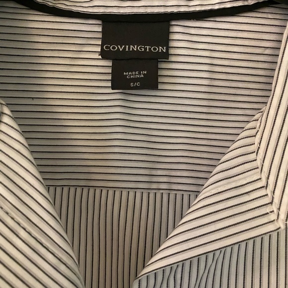 Covington NWT 3/4 Pinstripe Blouse - Picture 2 of 5